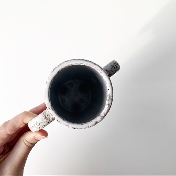 Crate & Barrel Mini Textured White Vase Double Handle Pottery Decor Small - Picture 5 of 9